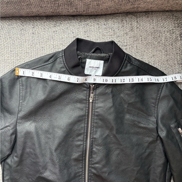Brand New Jack & Jones Faux Leather Bomber Jacket – Size Small - Picture 11 of 14
